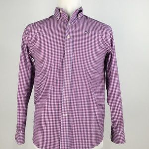 Vineyard Vines Mens Whale Shirt Size L Purple